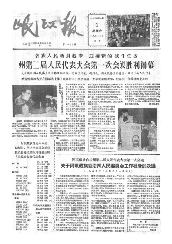岷江报1966年1月合订本