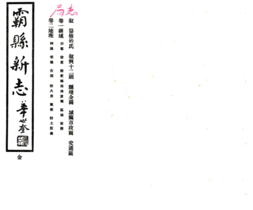 霸县新志（民国）