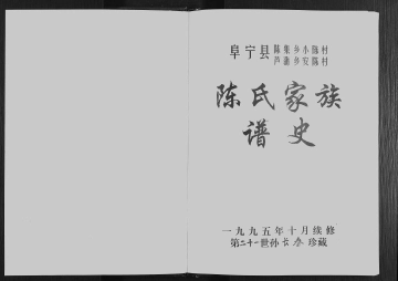 《陈氏家谱（陈集小陈、芦蒲安陈）》封面