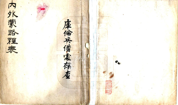 《内外蒙古路程表（清末）》封面
