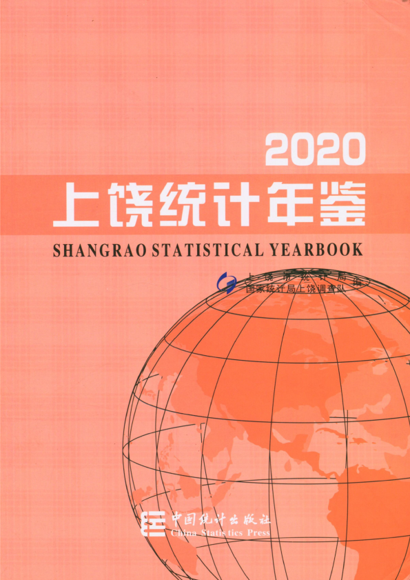 《上饶统计年鉴2020》封面