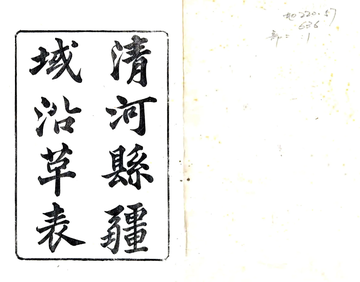 清河县疆域沿革表（道光）