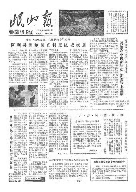 岷山报1979年12月合订本