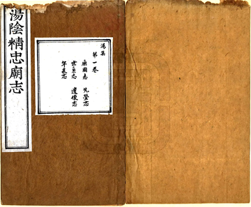 汤阴精忠庙志（清）