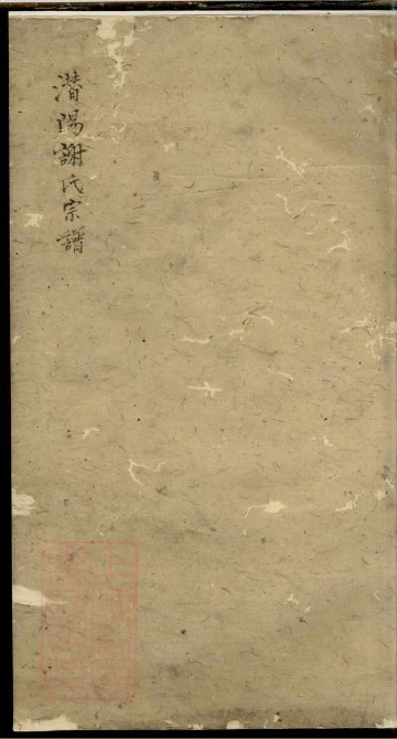 《潜阳谢氏宗谱》封面