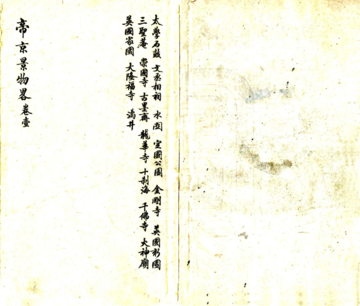 帝京景物略（崇祯 清刻本）