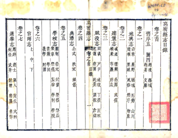 《高密县志（乾隆）》封面