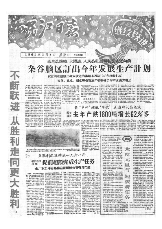 岷江日报1961年1月合订本