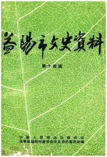 益阳市文史资料 第十四辑