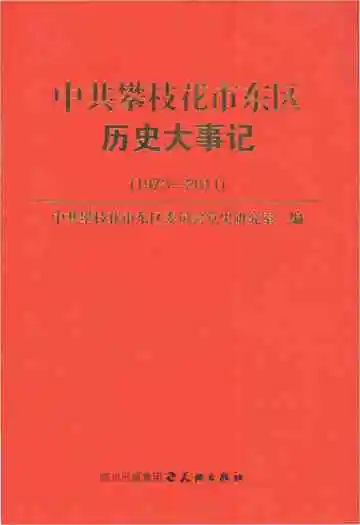 《中共攀枝花市东区历史大事记》封面