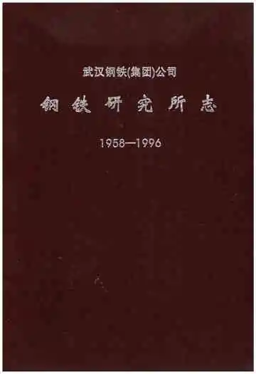 武汉钢铁集团公司钢铁研究所志1958-1996