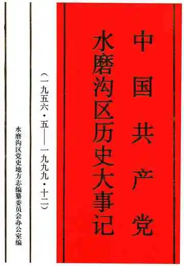 中国共产党水磨沟区历史大事记 1956-1999