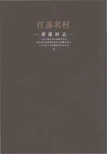江苏名村志·善港村志
