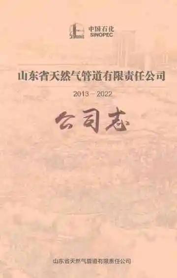 山东省天然气管道有限责任公司2013-2022公司志