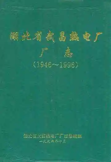 湖北省武昌热电厂厂志(1946~1996)