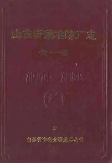 山东沂蒙冶炼厂志(全一卷)1966-1985