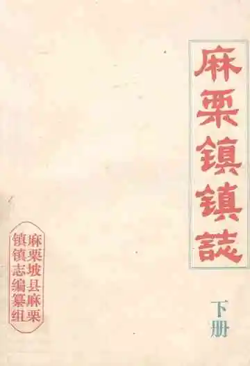 麻栗镇镇志(下册)