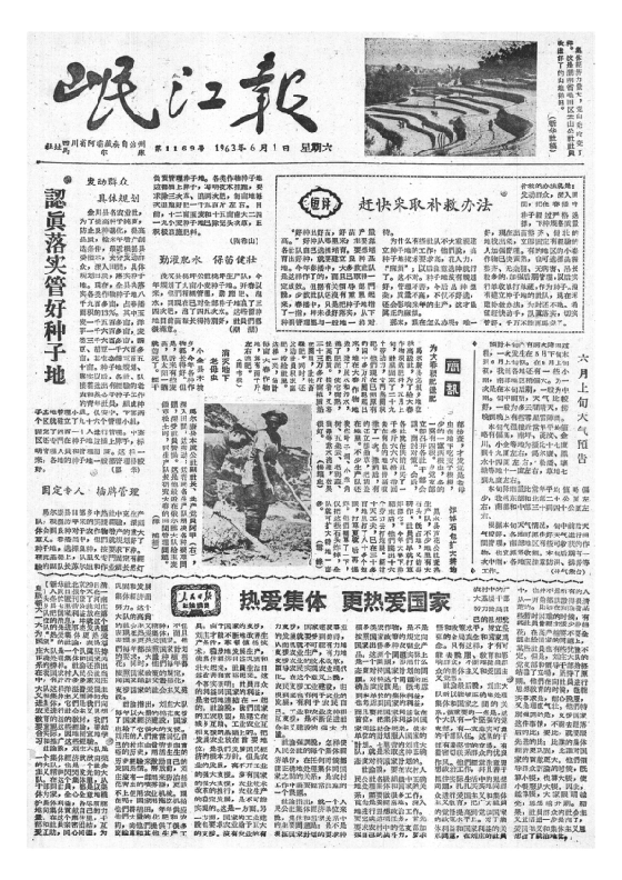 岷江报1963年6月合订本
