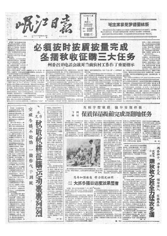岷江日报1960年11月合订本